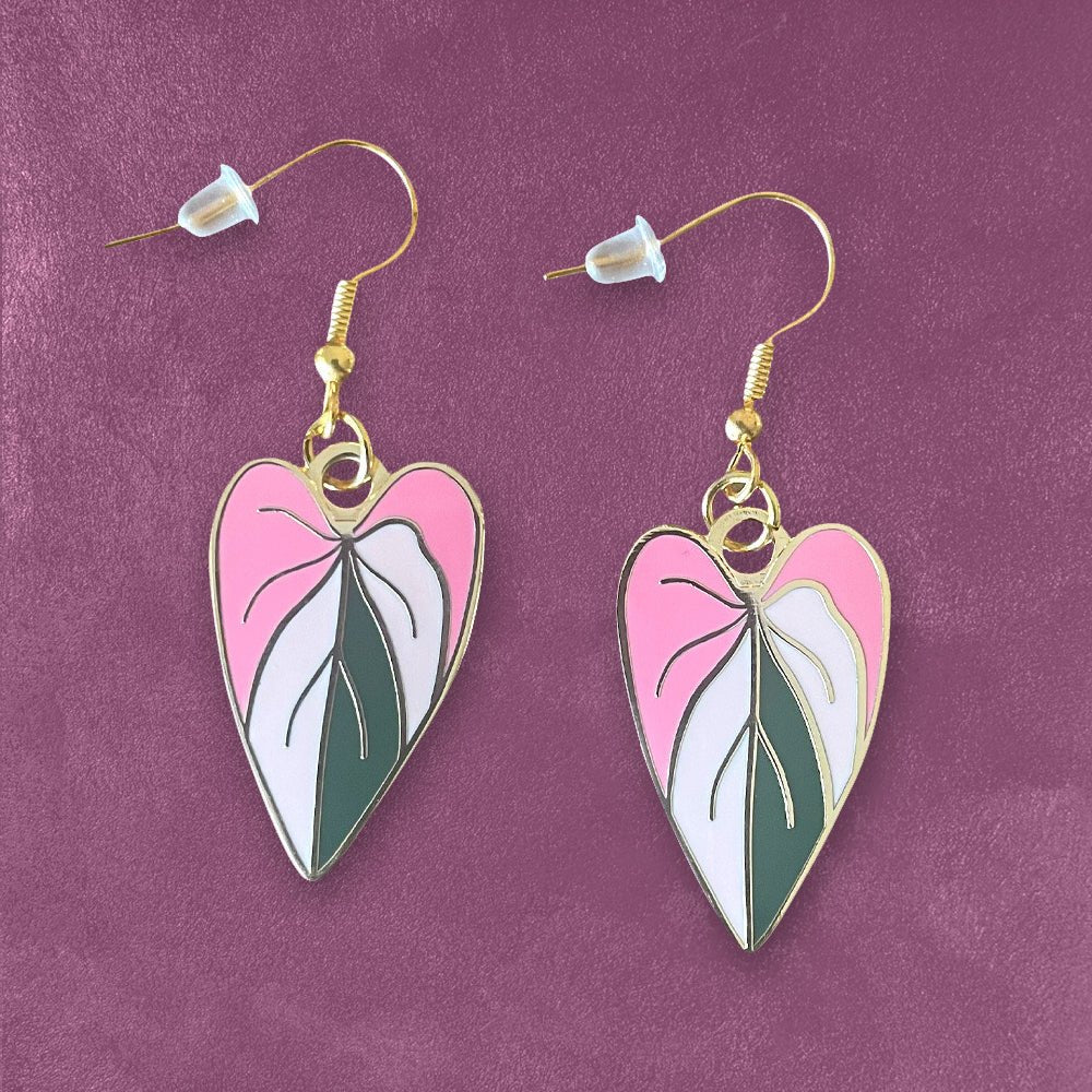 Custom Hard Enamel Earrings, Smooth Polished Finish — color and finish variations