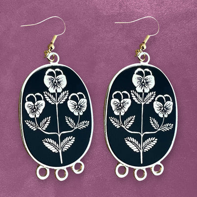 Custom Hard Enamel Earrings, Smooth Polished Finish — variant style example