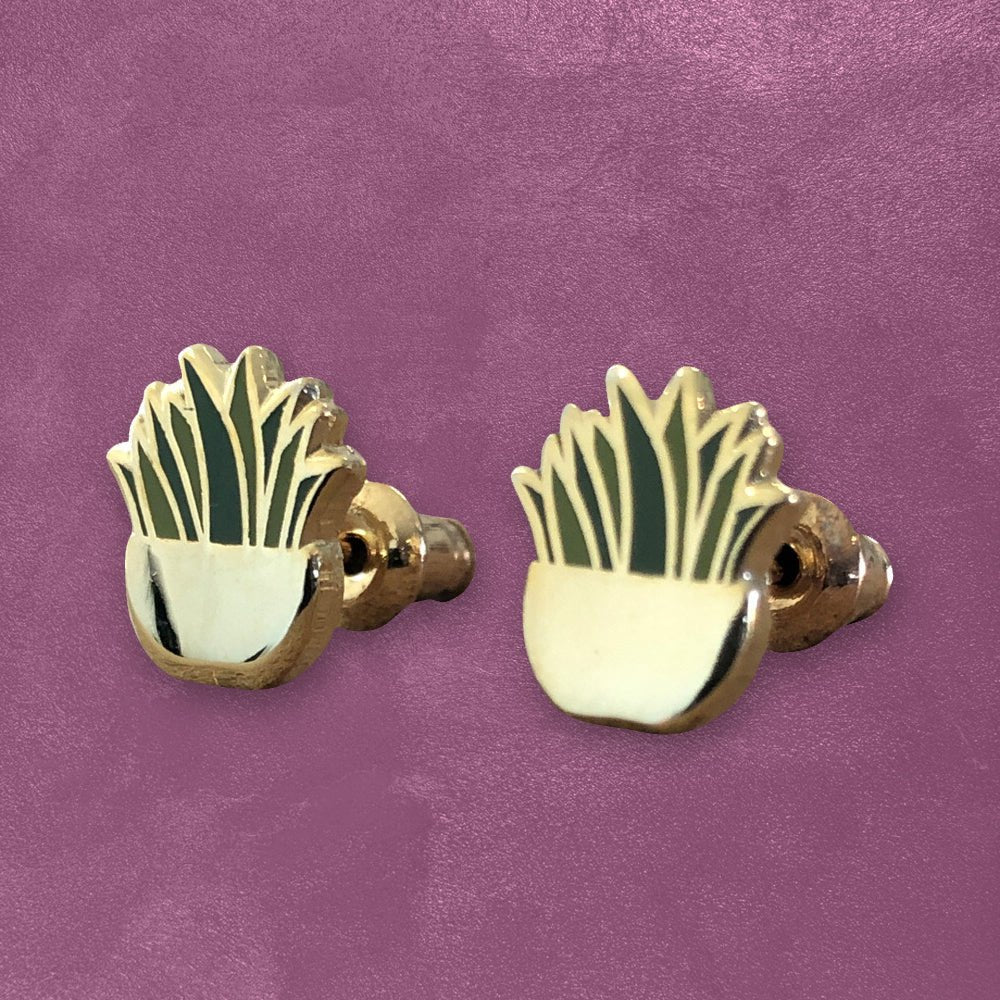 Custom Hard Enamel Earrings, Smooth Polished Finish
