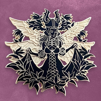 Custom Hard Enamel Pins — full color print example