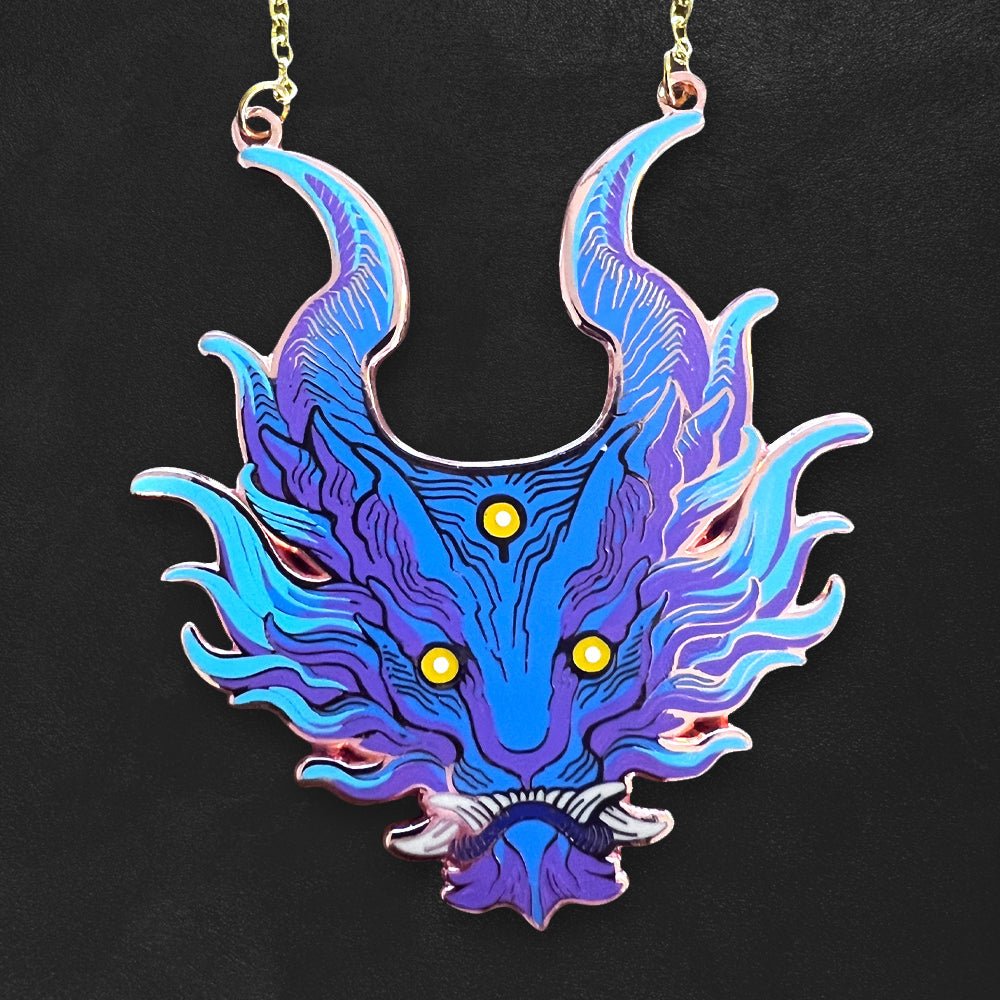 Custom Hard Enamel Necklaces, Gold or Silver Chain — color and finish variations