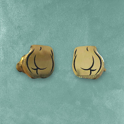 Custom Soft Enamel Earrings, Tactile Texture — color and finish variations