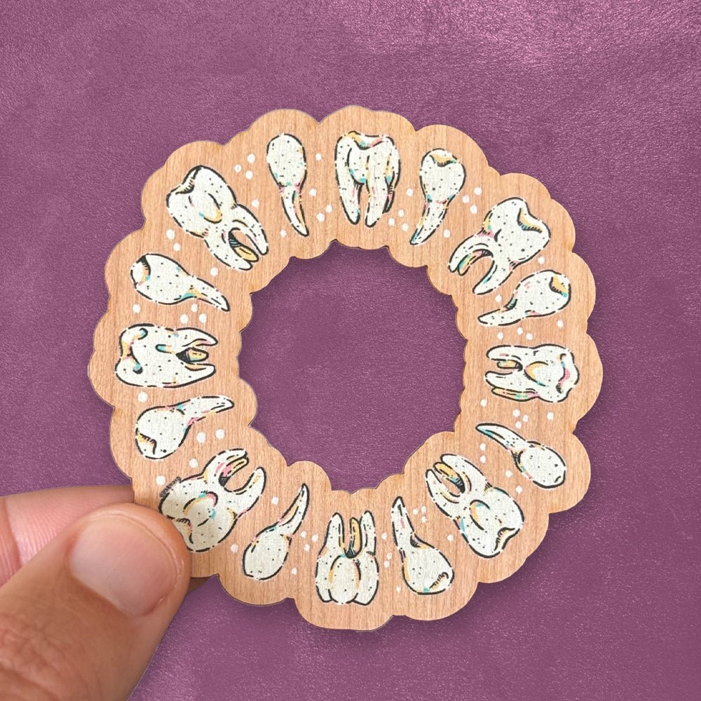 Custom UV Printed Wooden Stickers, Made in USA 