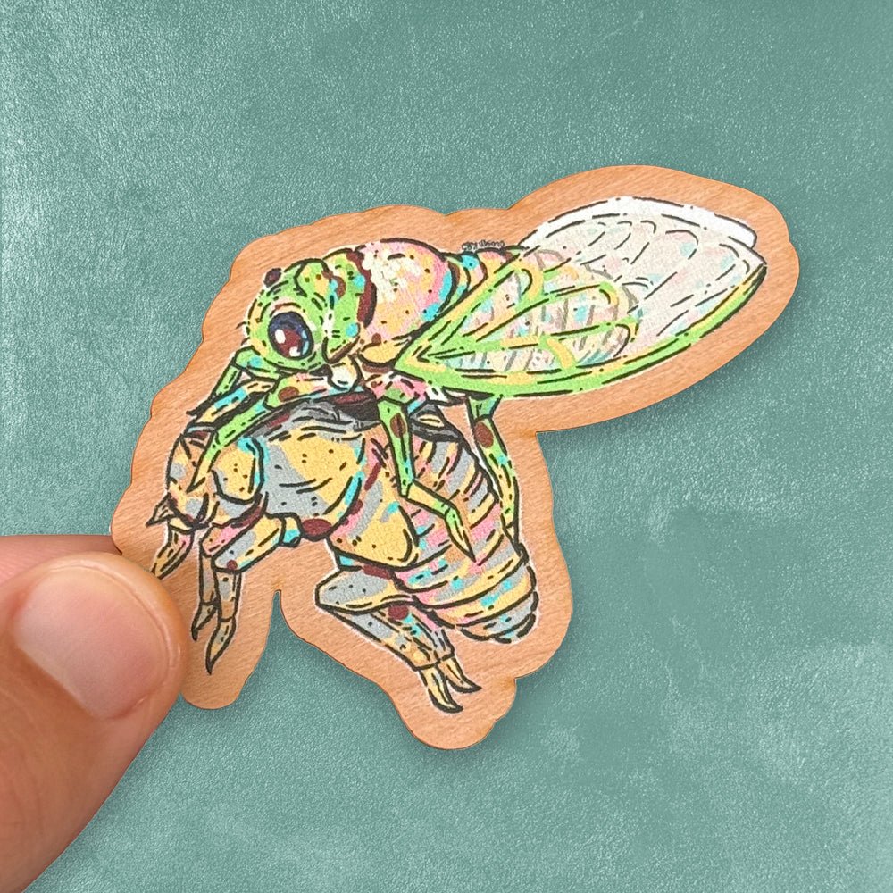 Custom UV Printed Wooden Stickers, Made in USA 
