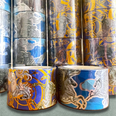 Custom Foil Washi Tape, Metallic Accents — scale and sizing reference