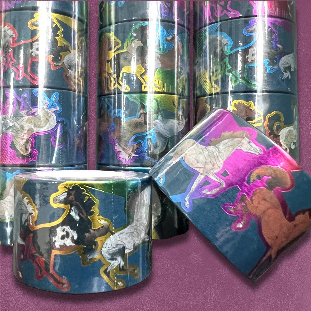 Custom Foil Washi Tape, Metallic Accents — production sample
