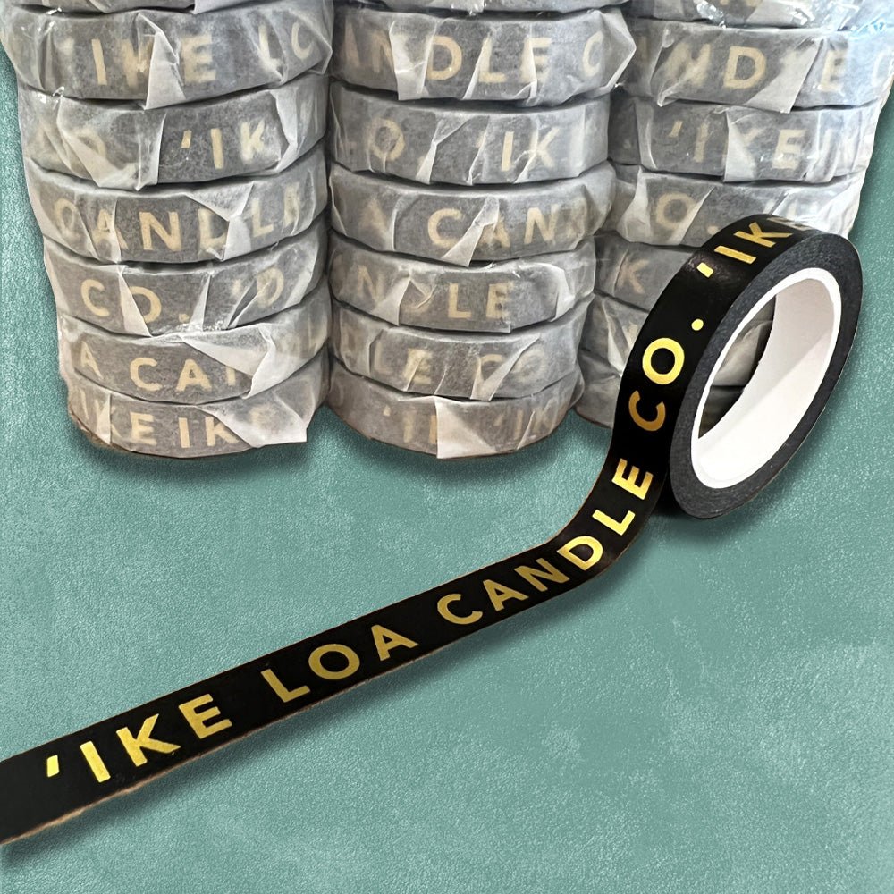 Custom Foil Washi Tape, Metallic Accents — finish and texture detail