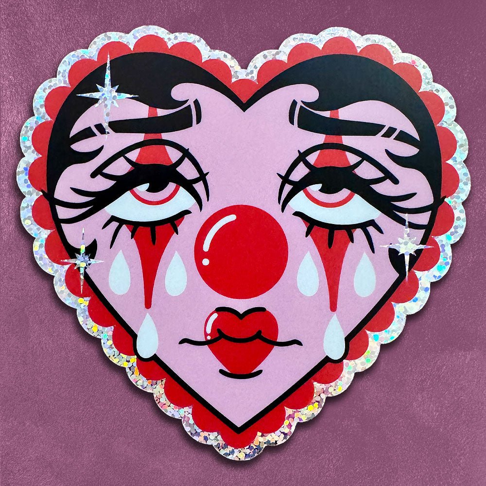 Custom Glitter Stickers, Made in USA — color and finish variations