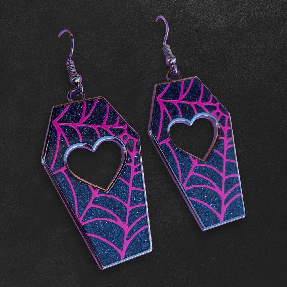 Custom Hard Enamel Earrings, Smooth Polished Finish — customer order example