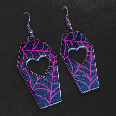 Custom Hard Enamel Earrings, Smooth Polished Finish — customer order example