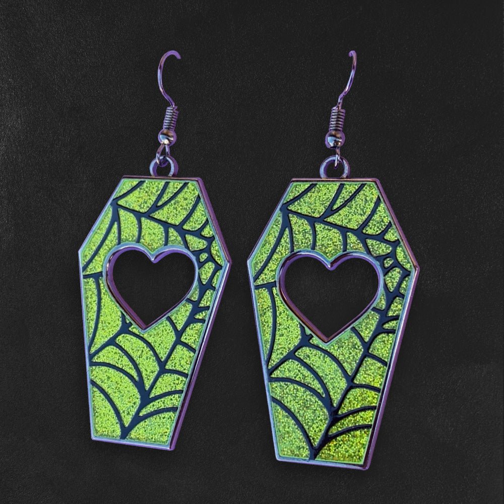 Custom Hard Enamel Earrings, Smooth Polished Finish — branding and personalization example