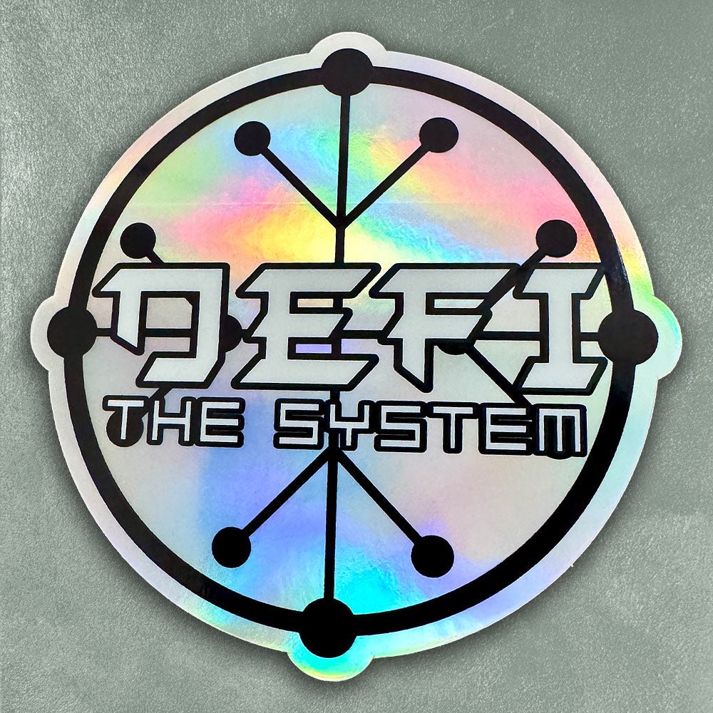 Custom Holographic Stickers, Made in USA — reverse side and backing detail