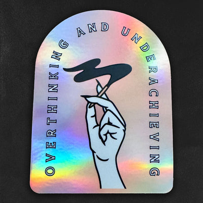 Custom Holographic Stickers, Made in USA — close-up detail view