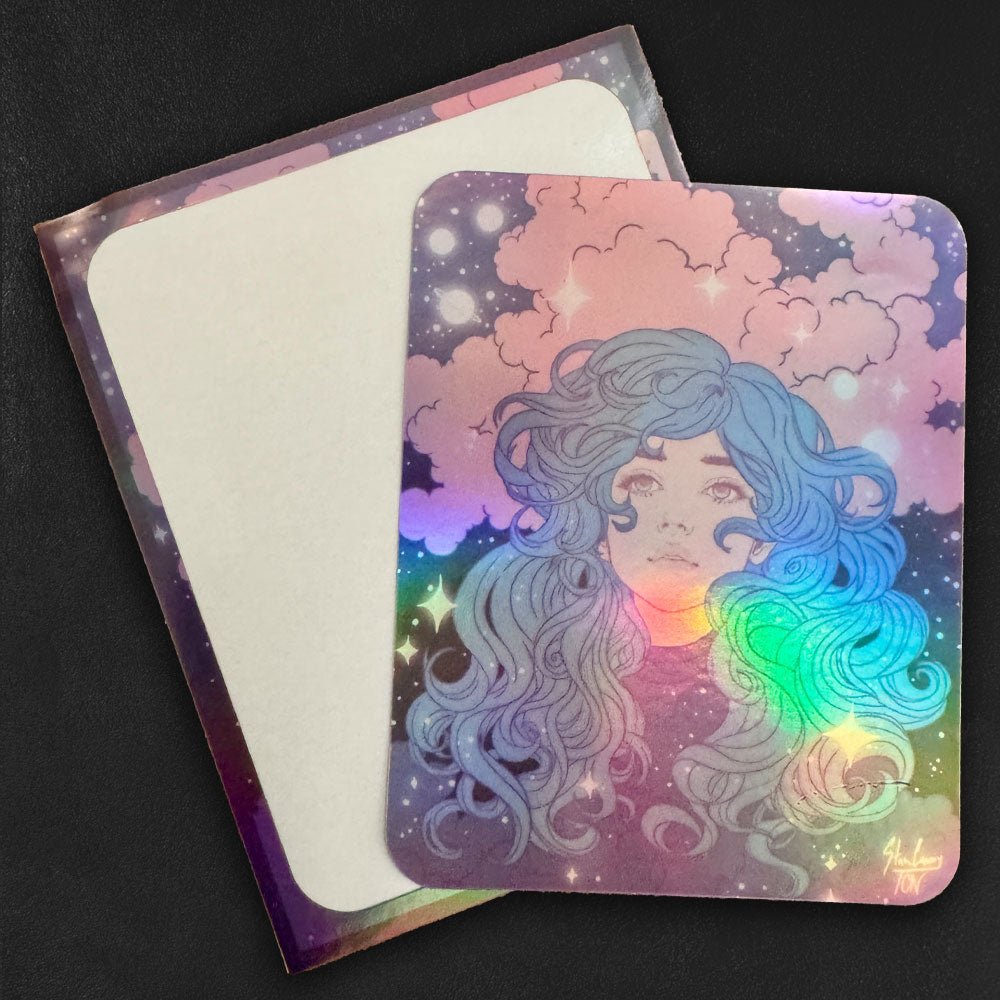 Custom Holographic Stickers, Made in USA — color and finish variations