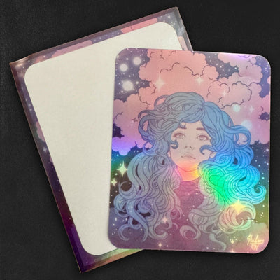 Custom Holographic Stickers, Made in USA — color and finish variations