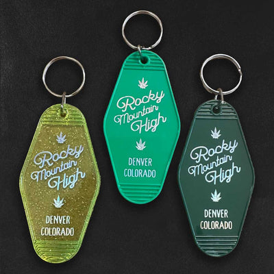 Custom Motel Keychains, Foil Embossed
