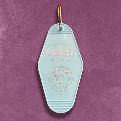 Custom Motel Keychains, Foil Embossed