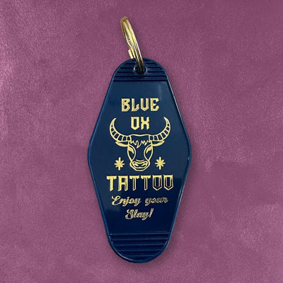 Custom Motel Keychains, Foil Embossed