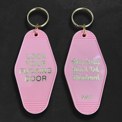 Custom Motel Keychains, Foil Embossed