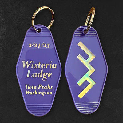 Custom Motel Keychains, Foil Embossed