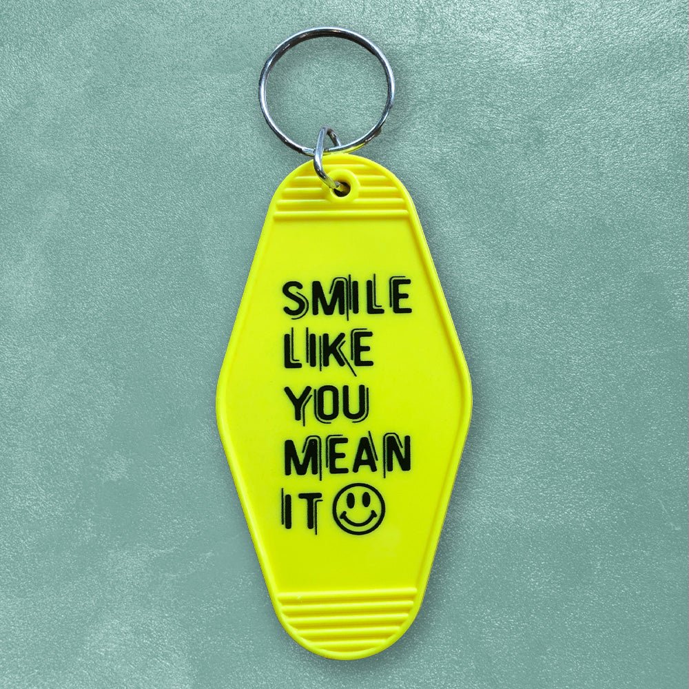 Custom Motel Keychains, UV Printed Full Color — material and construction detail