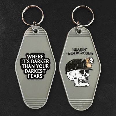Custom Motel Keychains, UV Printed Full Color — production sample