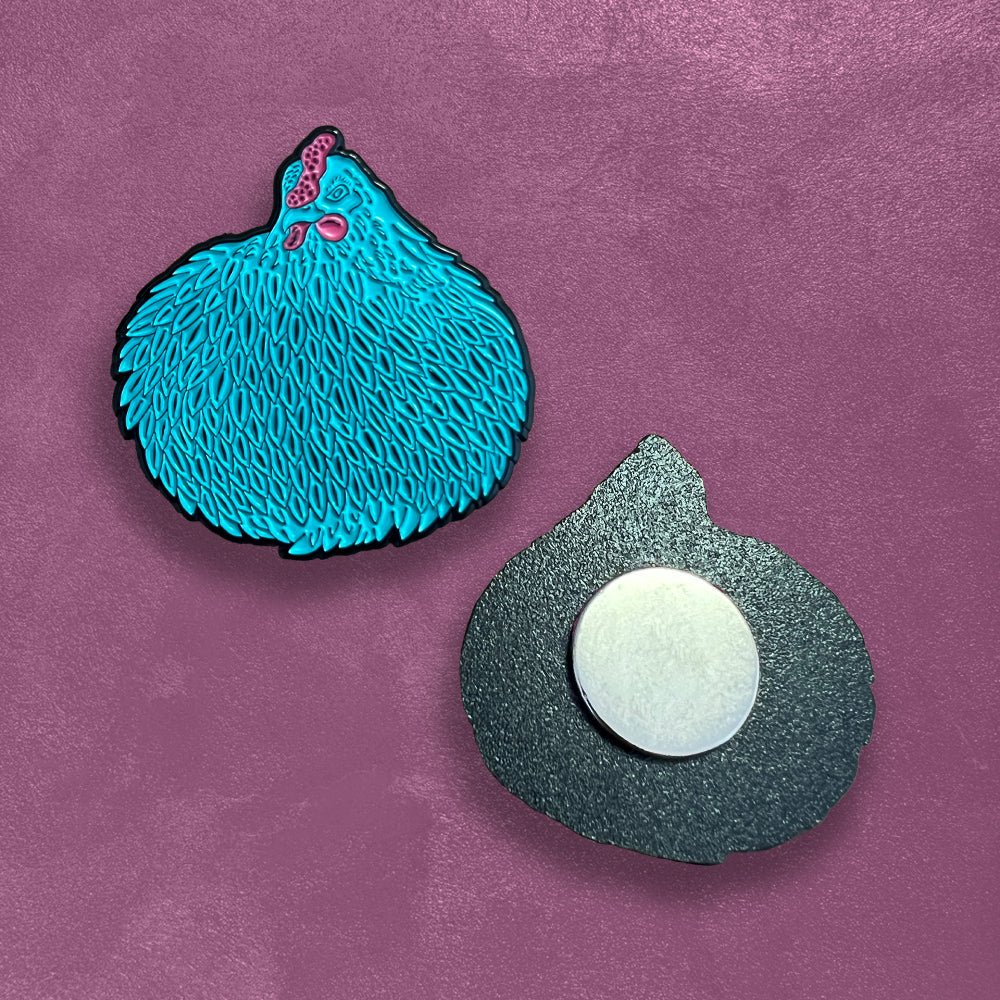 Custom Soft Enamel Needle Minders for Cross Stitch — close-up detail view