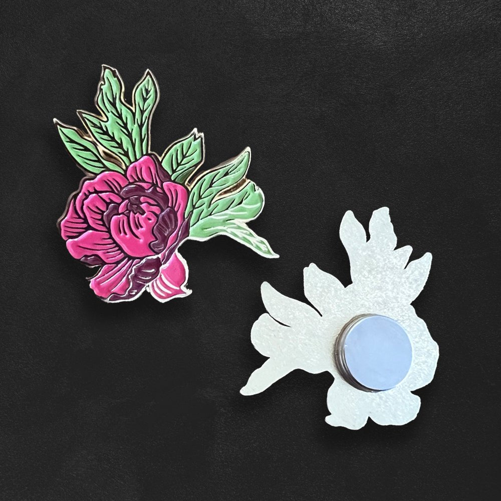 Custom Soft Enamel Needle Minders for Cross Stitch — production sample