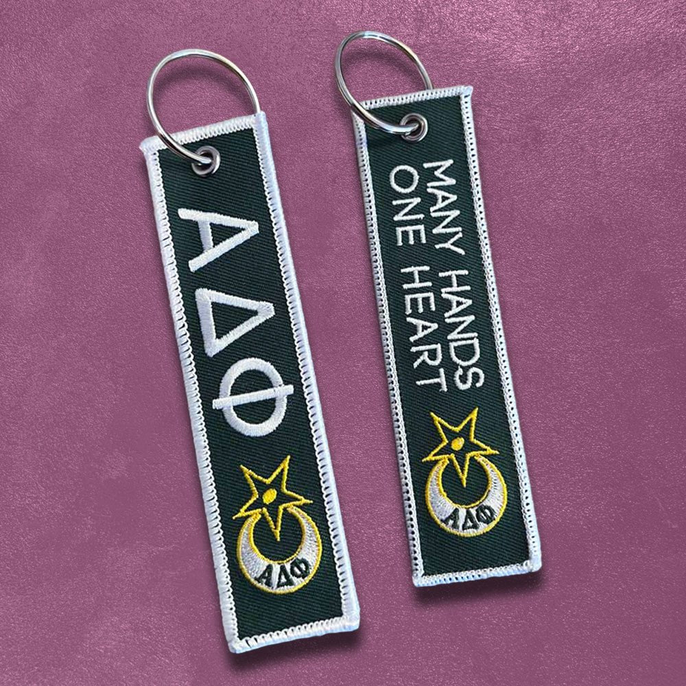 Custom Patch Keychains — full color print example