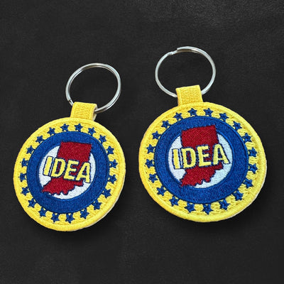 Custom Patch Keychains — material and construction detail