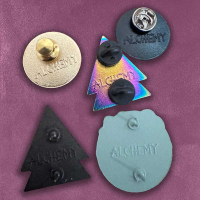 Custom Pin Styles Example Set, 5 Pre-Made Pins — close-up detail view