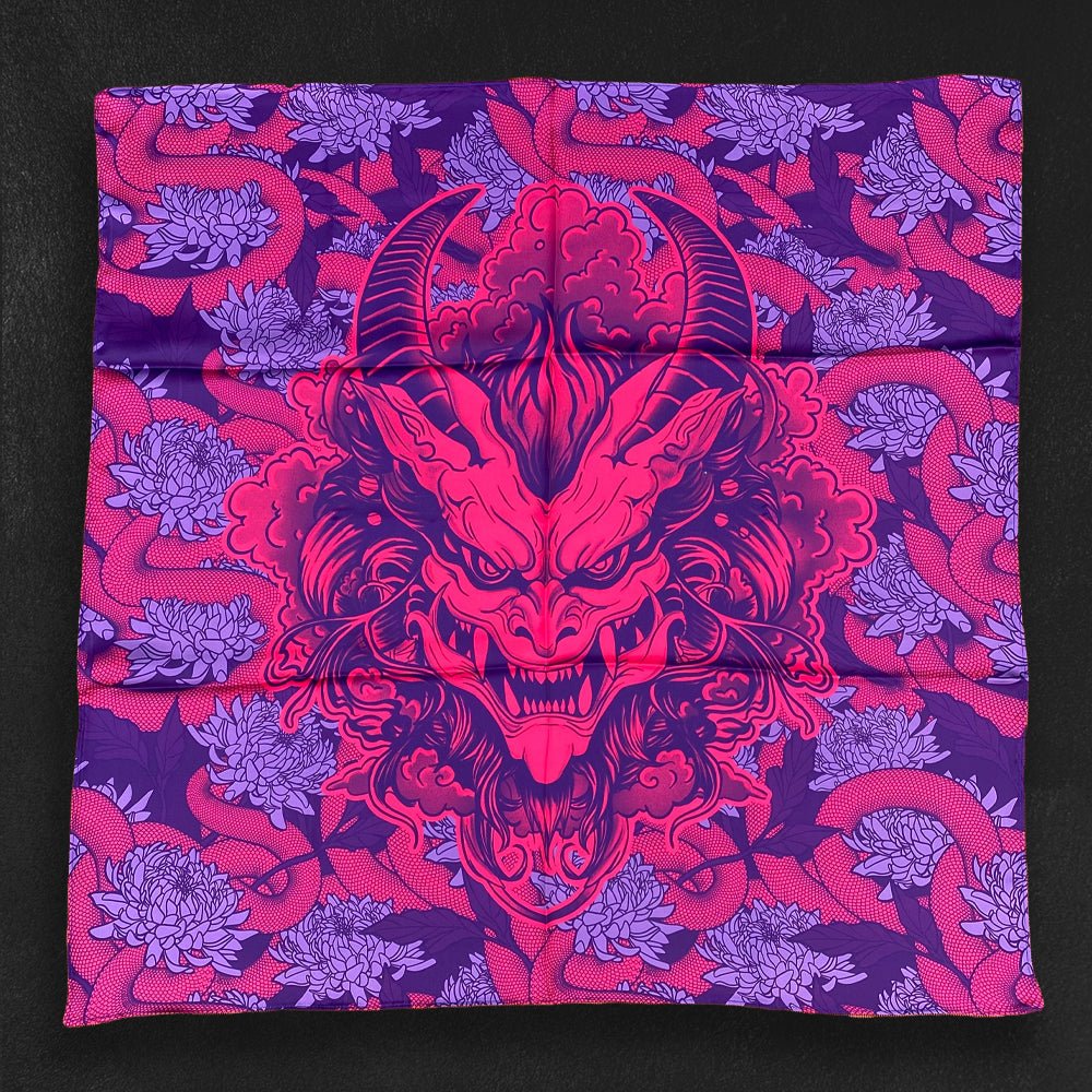 Custom Polyester Satin Scarves, Bandanas & Altar Cloths — close-up detail view