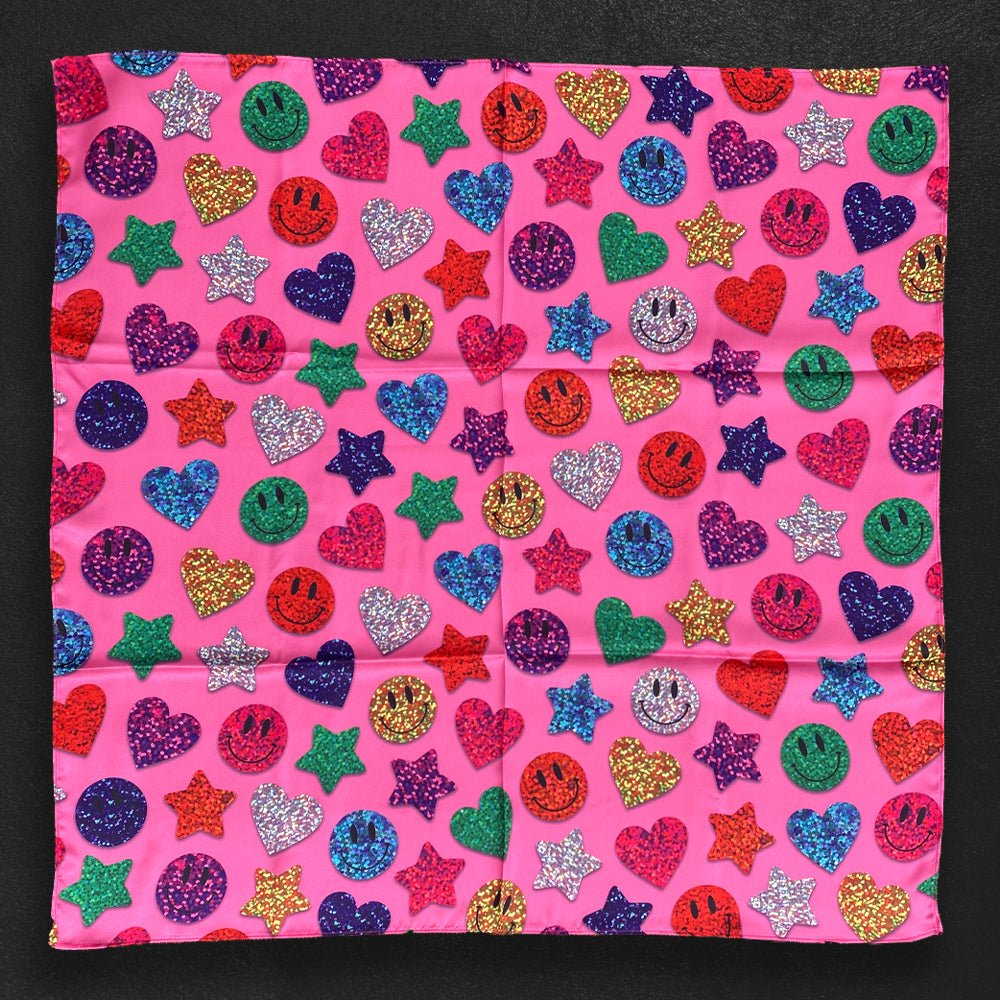 Custom Polyester Satin Scarves, Bandanas & Altar Cloths — reverse side and backing detail