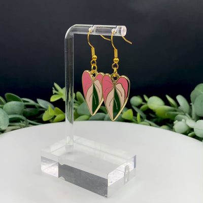 Custom Hard Enamel Earrings, Smooth Polished Finish
