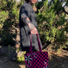 Custom large flat bottom tote bag
