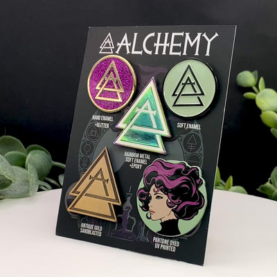 Custom Pin Styles Example Set, 5 Pre-Made Pins