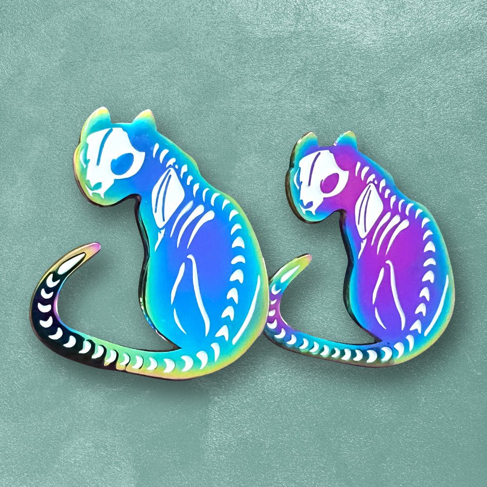 Custom Anodized Rainbow Plated Soft Enamel Pins — finish and texture detail