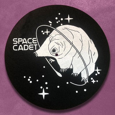 Custom Double-Sided Screen Printed Vinyl Record Slip Mats — close-up detail view