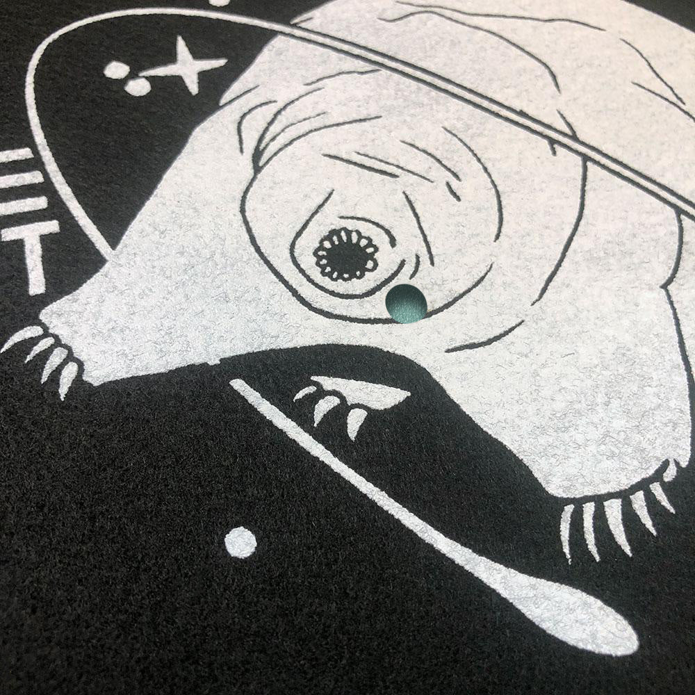 Custom Screen Printed Vinyl Record Slip Mats — full color print example