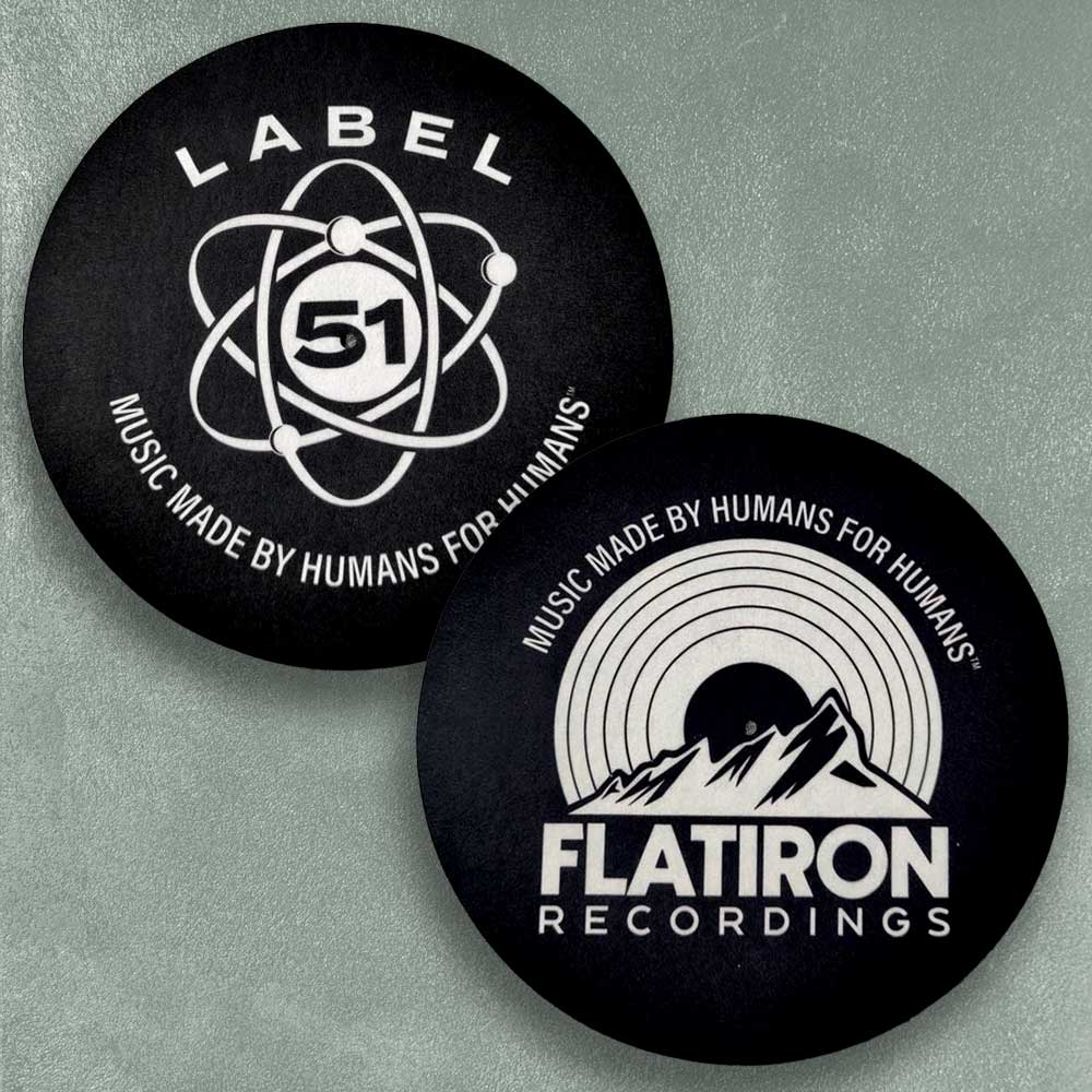 Custom Sublimated Vinyl Record Slip Mats, Full Color — material and construction detail