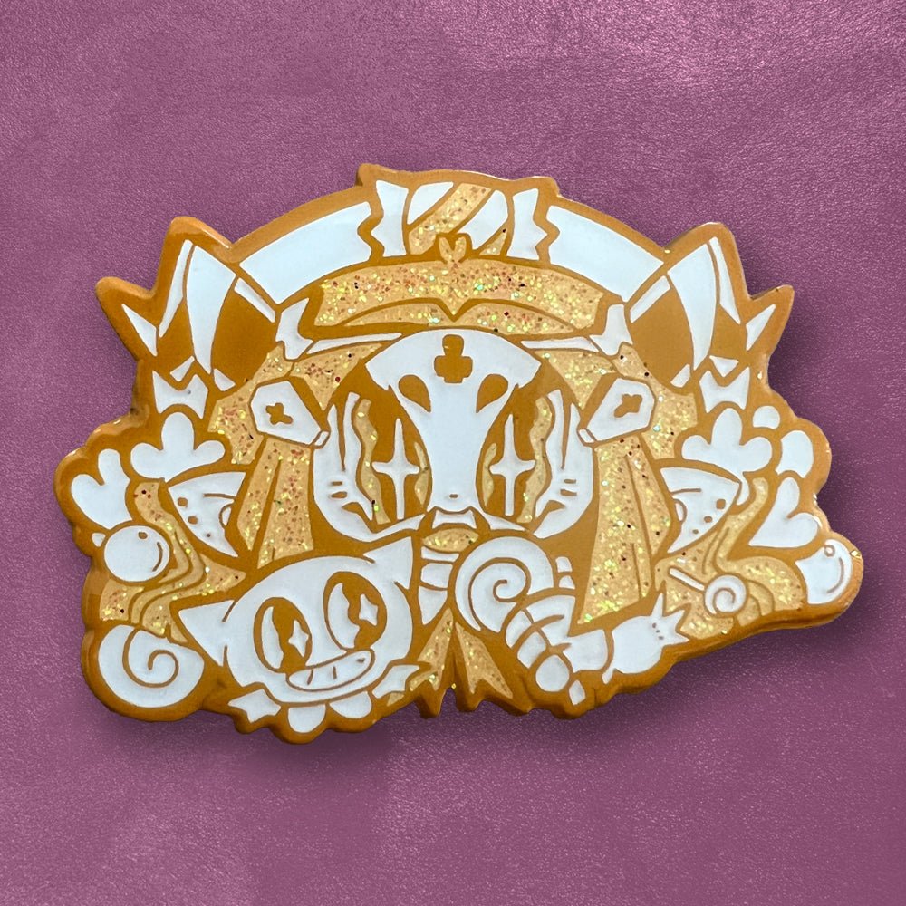 Custom Soft Enamel Pins — full color print example