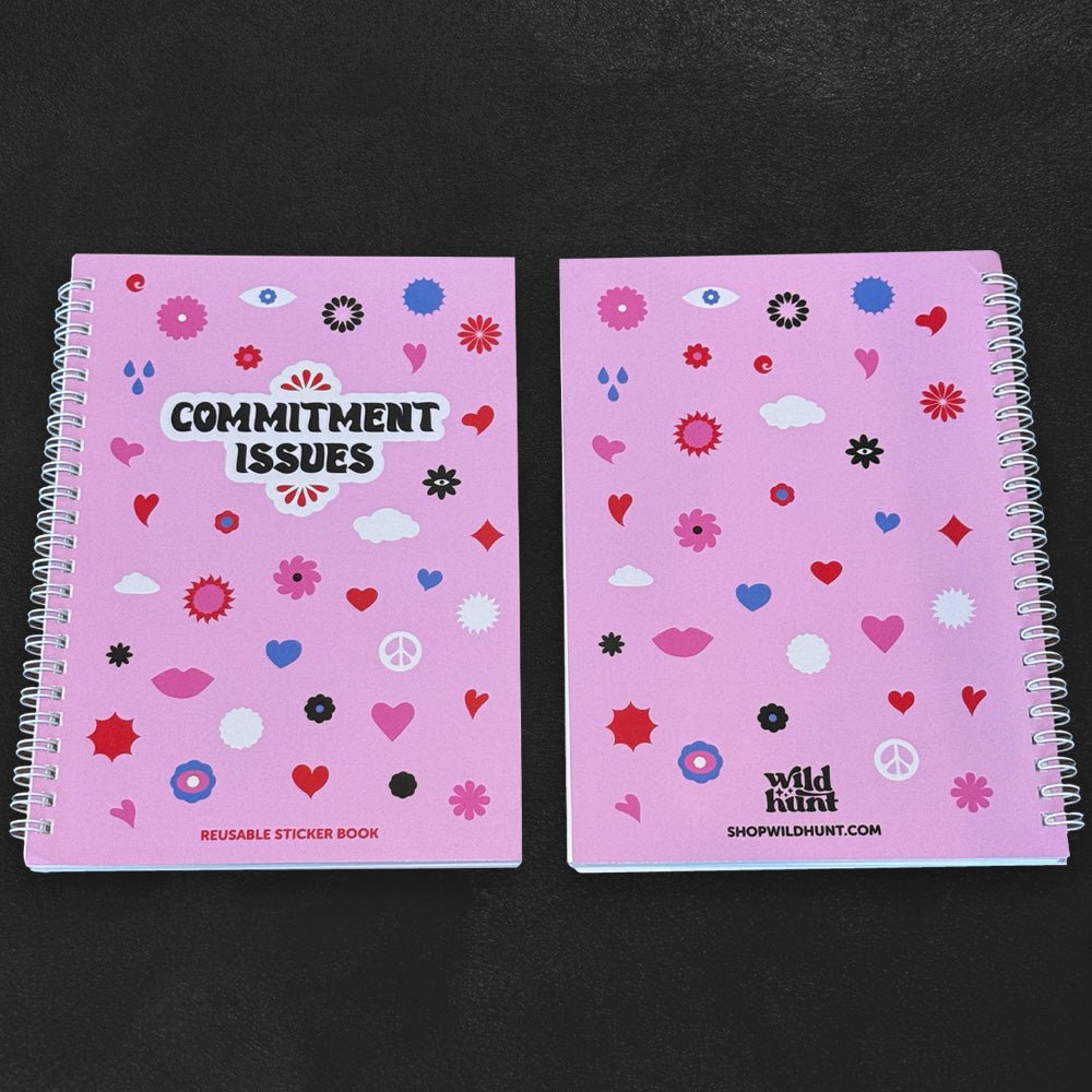 Custom A5 Spiral Bound Sticker Books — color and finish variations