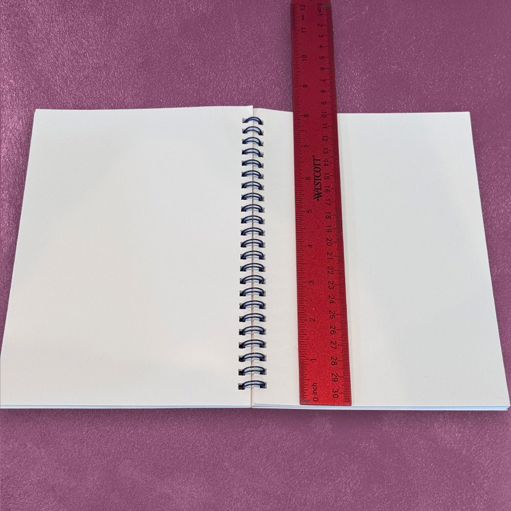 Custom A5 Spiral Bound Sticker Books — full color print example