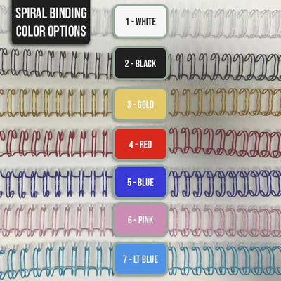 Custom B6 Spiral Bound Sticker Books — color and finish variations