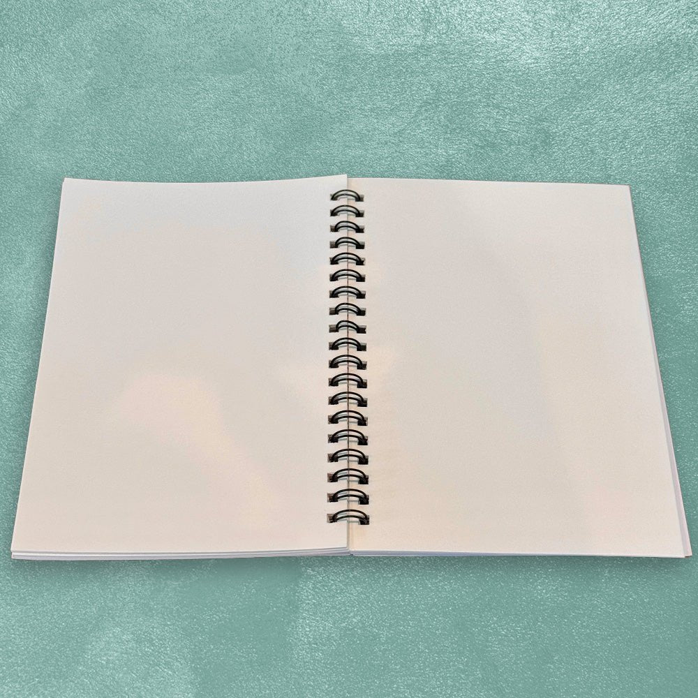 Custom A5 Spiral Bound Sticker Books — reverse side and backing detail