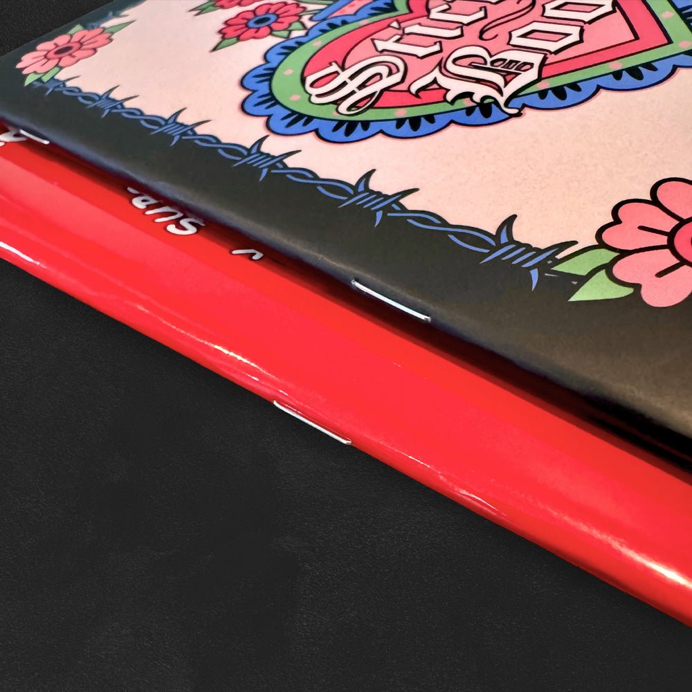 Custom B6 Saddle Stitched Sticker Books — close-up detail view