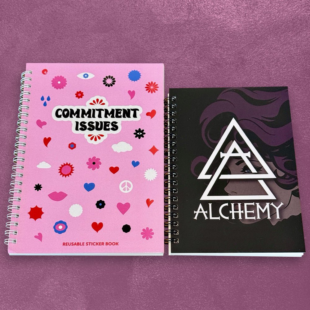 Custom B6 Spiral Bound Sticker Books — finish and texture detail