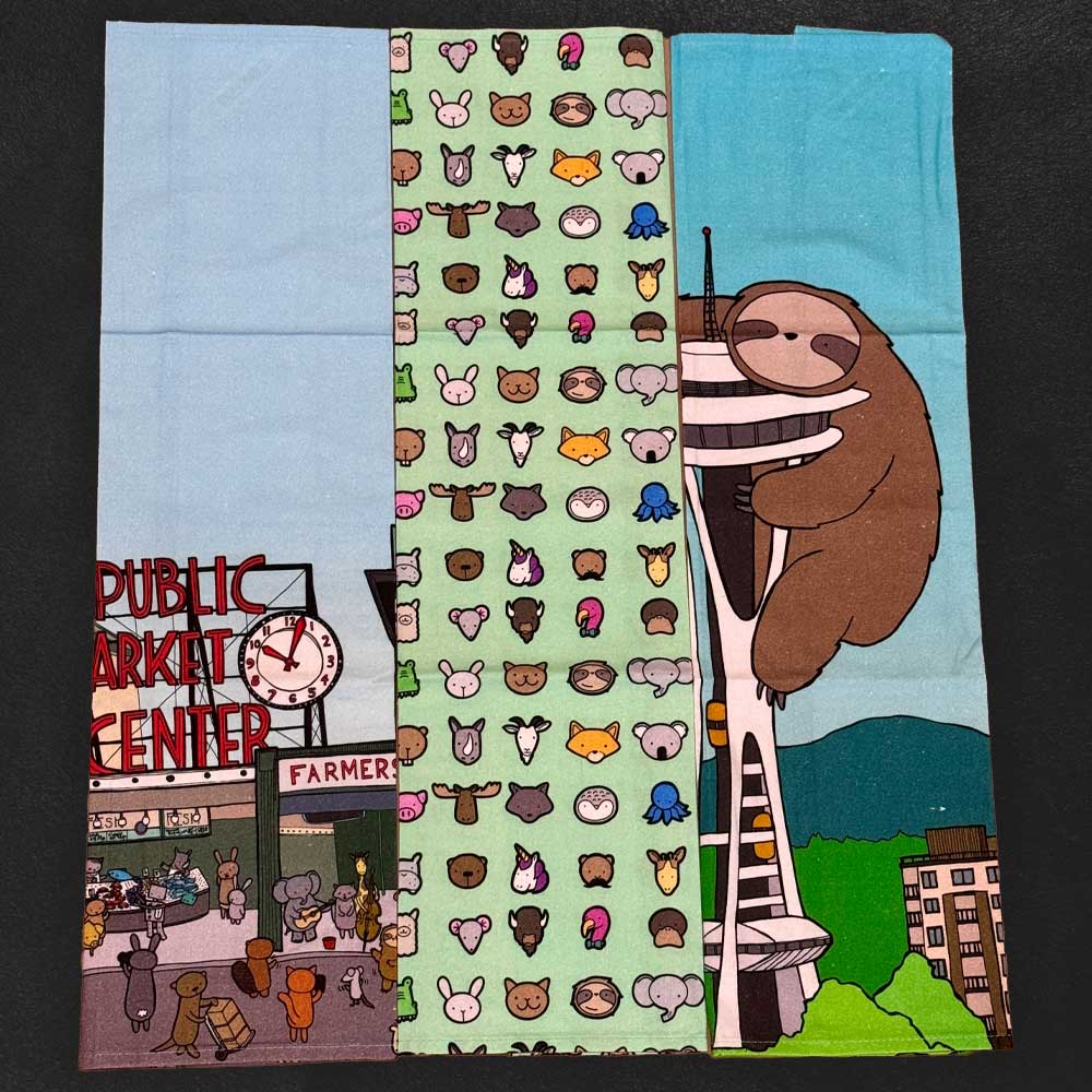 Custom Cotton & Polyester Tea Towels — customer order example