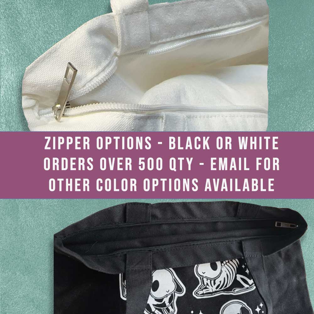 Custom Tote Bags, Screen Printed or DTF — design layout sample