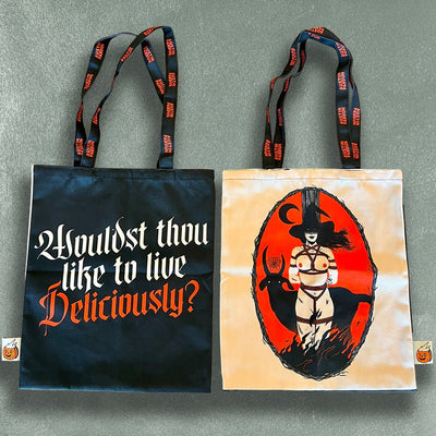 Custom Sublimated Tote Bags, Full-Color All-Over Print — packaging detail